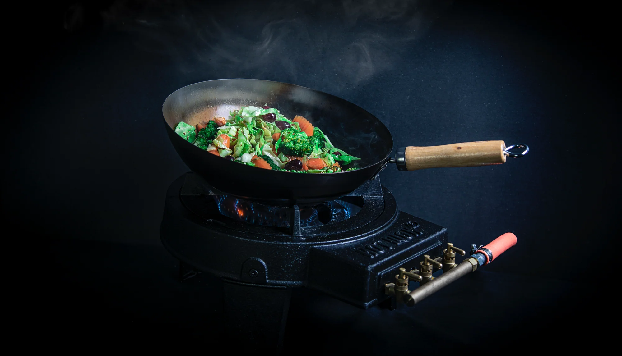 Hot Wok Professional brander in gebruik